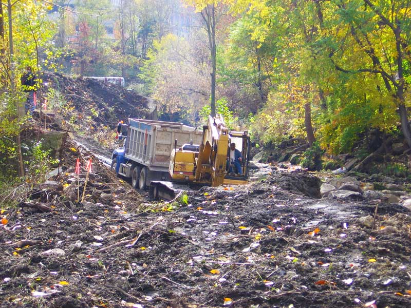 Cascade Locks Park Construction